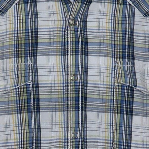 Hilfiger Denim* Men's Short Sleeve Snap Down Straight Hem Chest Pockets Shirt~XL - Picture 13 of 14